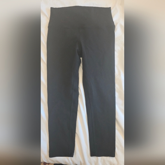 Alo Yoga Black Cropped Leggings High Waist Airbrush Style Size M - Picture 3 of 11